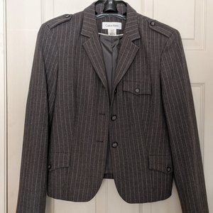 Calvin Klein Pinstriped Grey Jacket